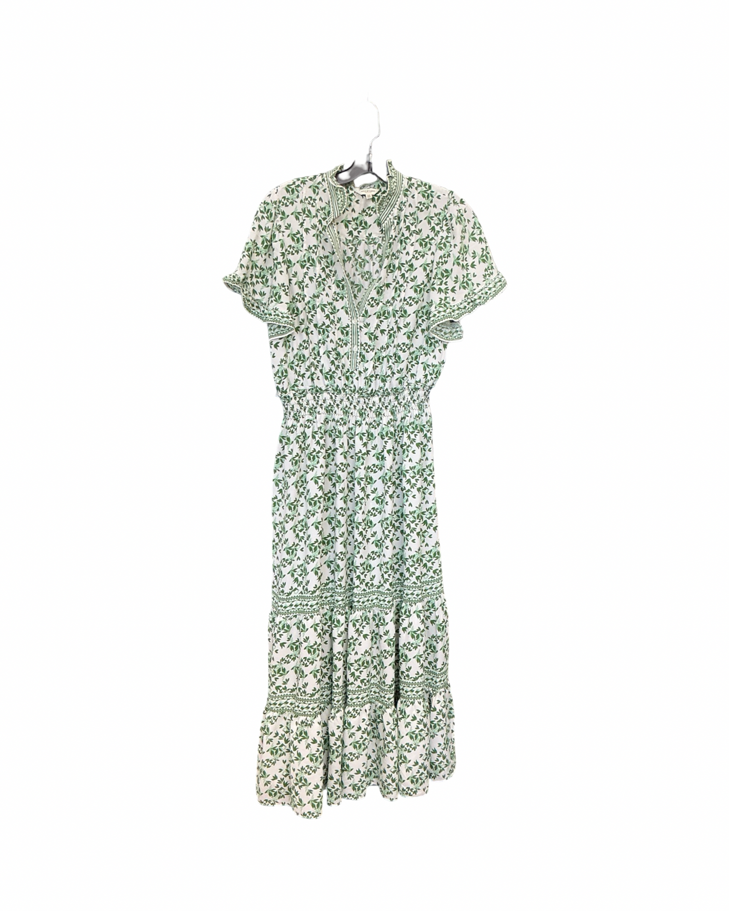 Dress Casual Maxi By Max Studio In Green & White, Size:Lp