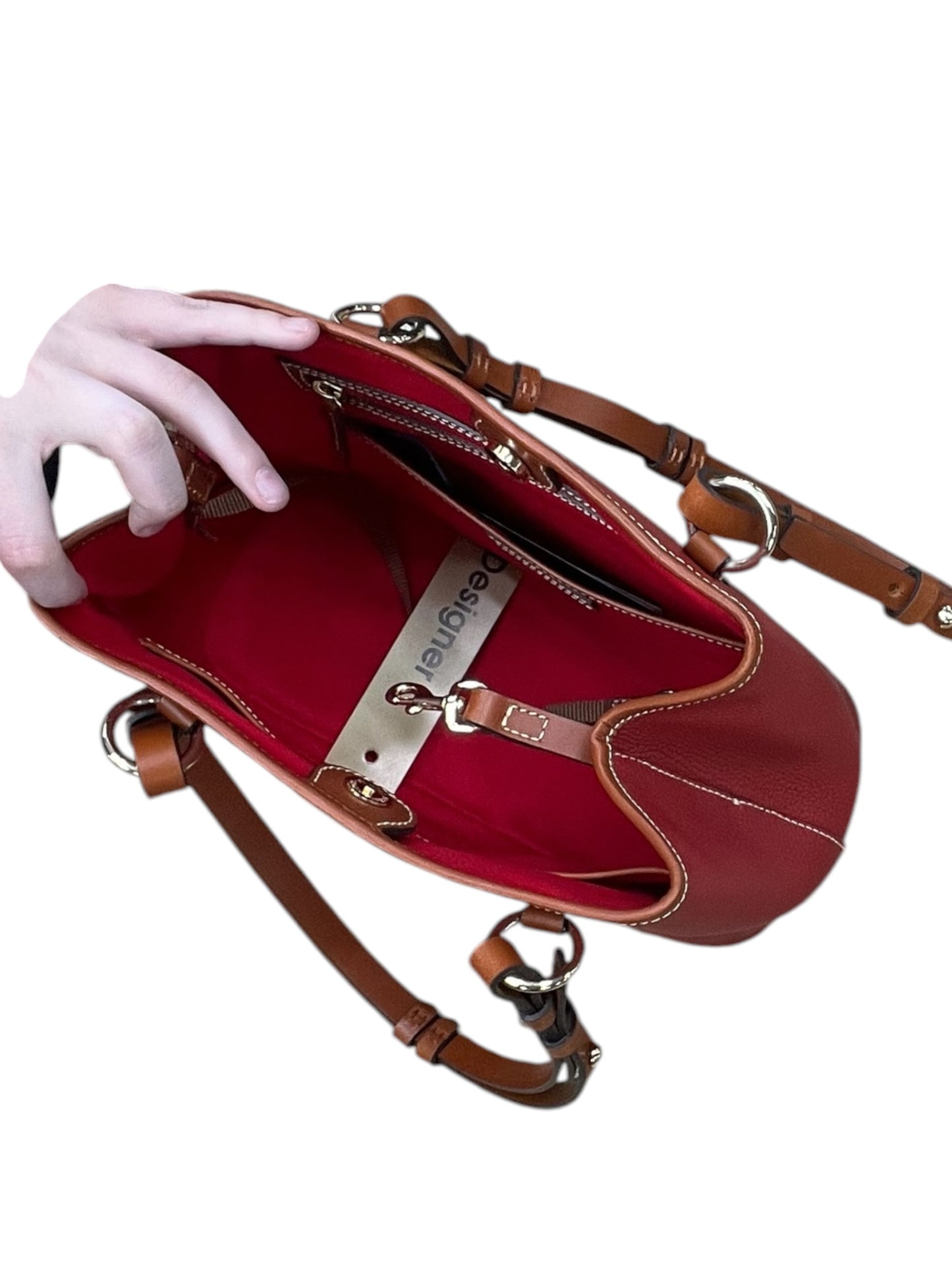 Handbag Designer By Dooney And Bourke In Red, Size:Small
