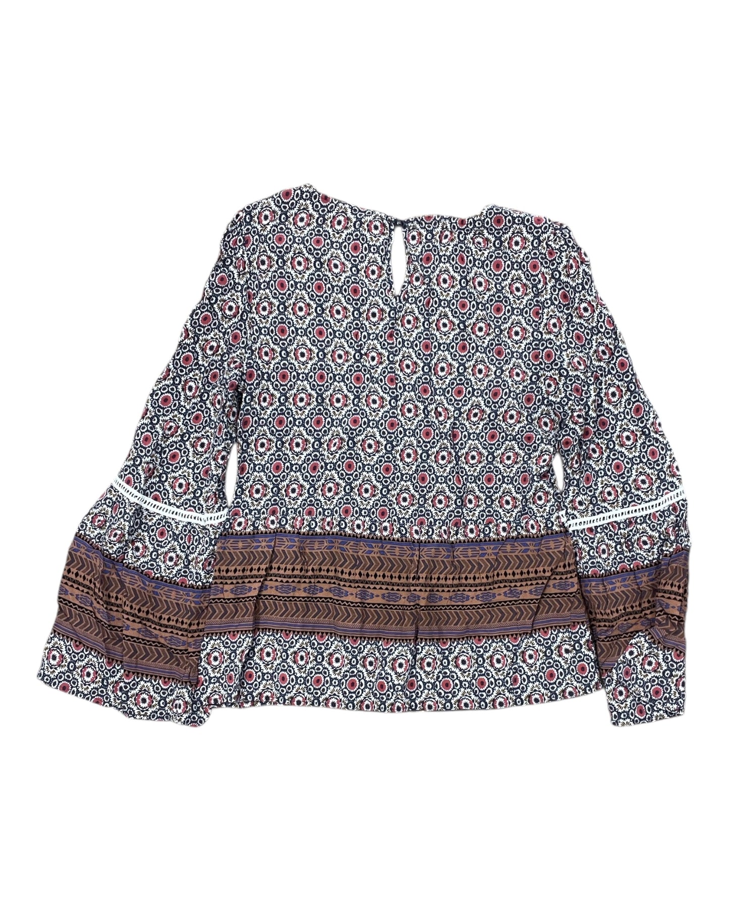 Top Ls By En Creme In Blue & Pink, Size:M