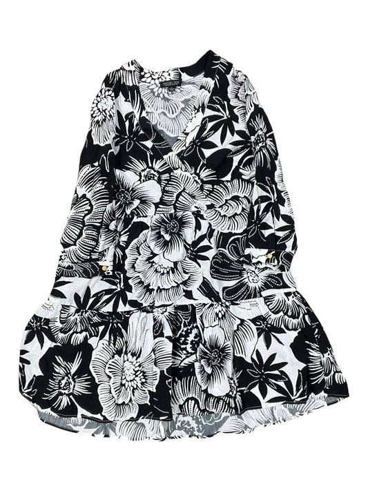 Dress Casual Midi By Rachel Zoe In Black & Cream, Size:L