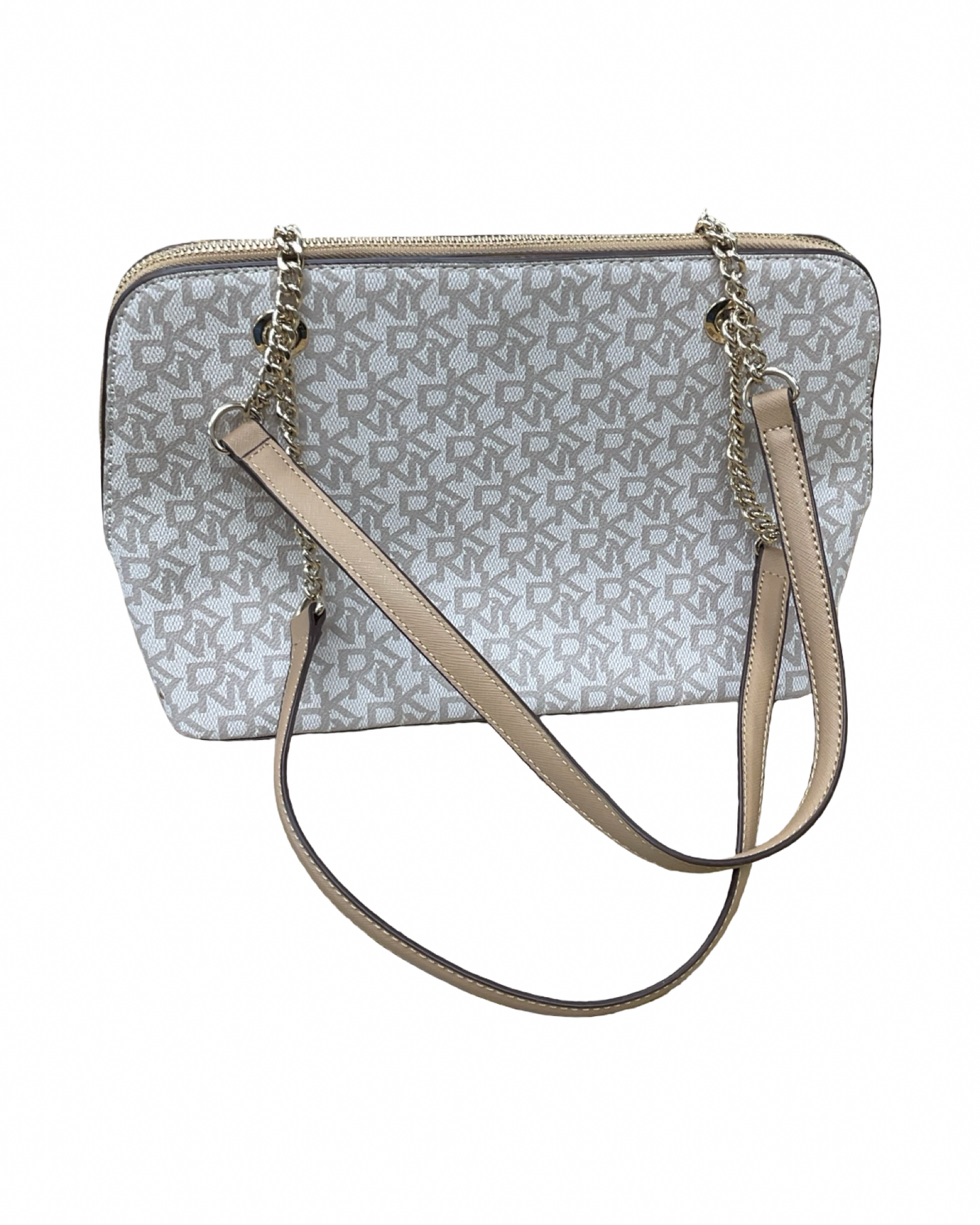 Handbag By Dkny In Cream & Tan, Size:Medium