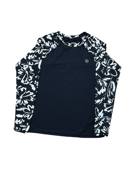 Top Ls By Hurley In Black & White, Size:M