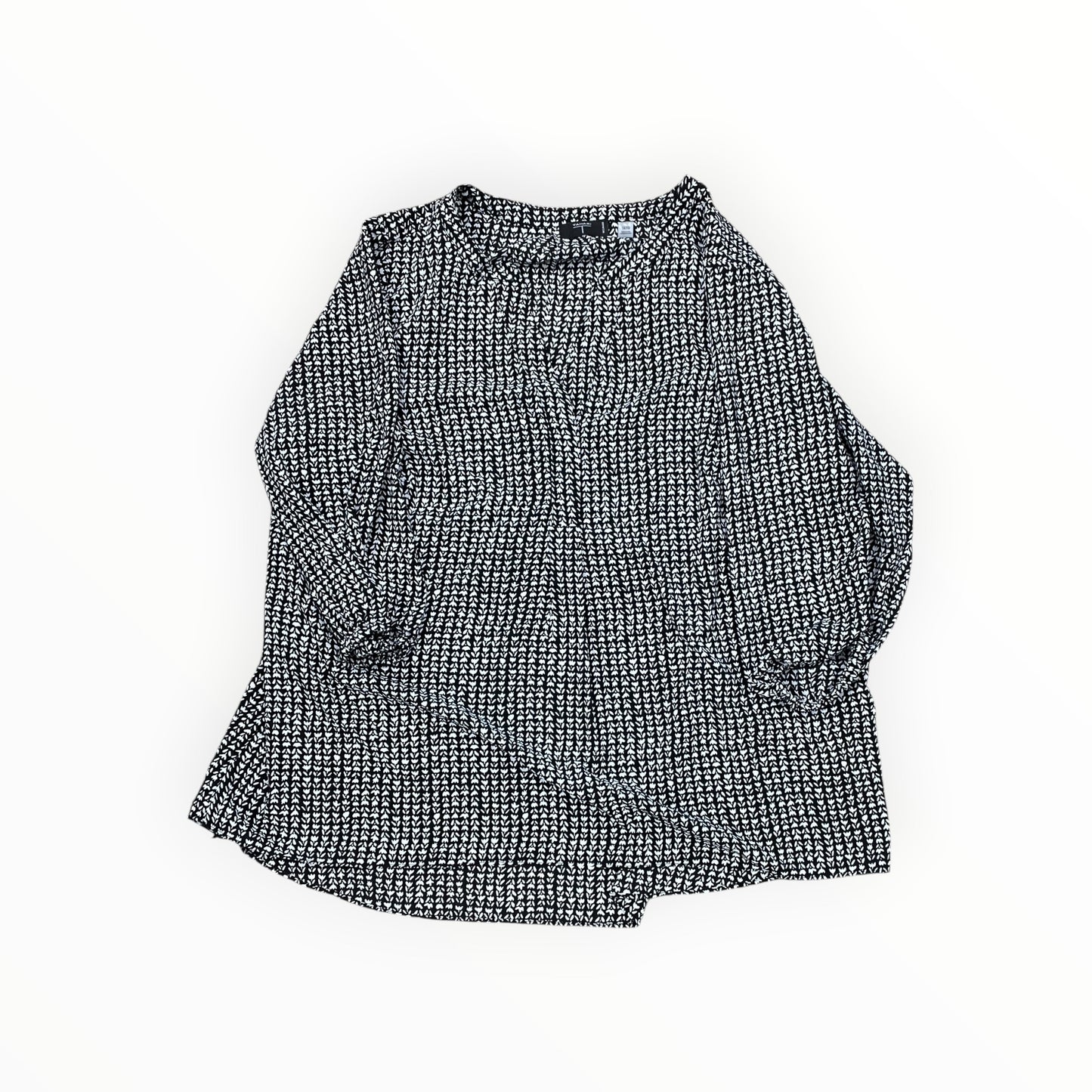 Top Ss By Tahari In Black & White, Size:1X