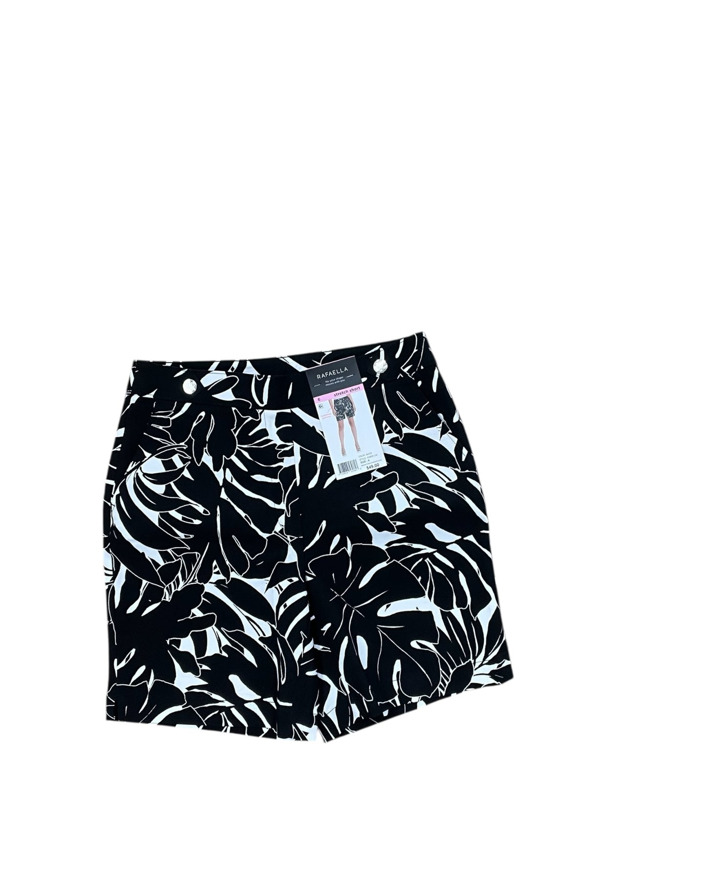 Shorts By Rafaella In Black & White, Size:6