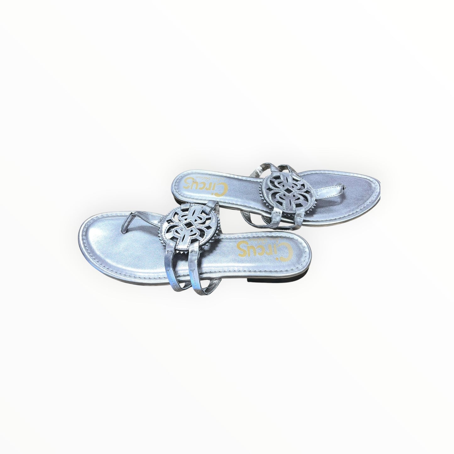 Sandals Flats By Sam Edelman In Silver, Size:9.5