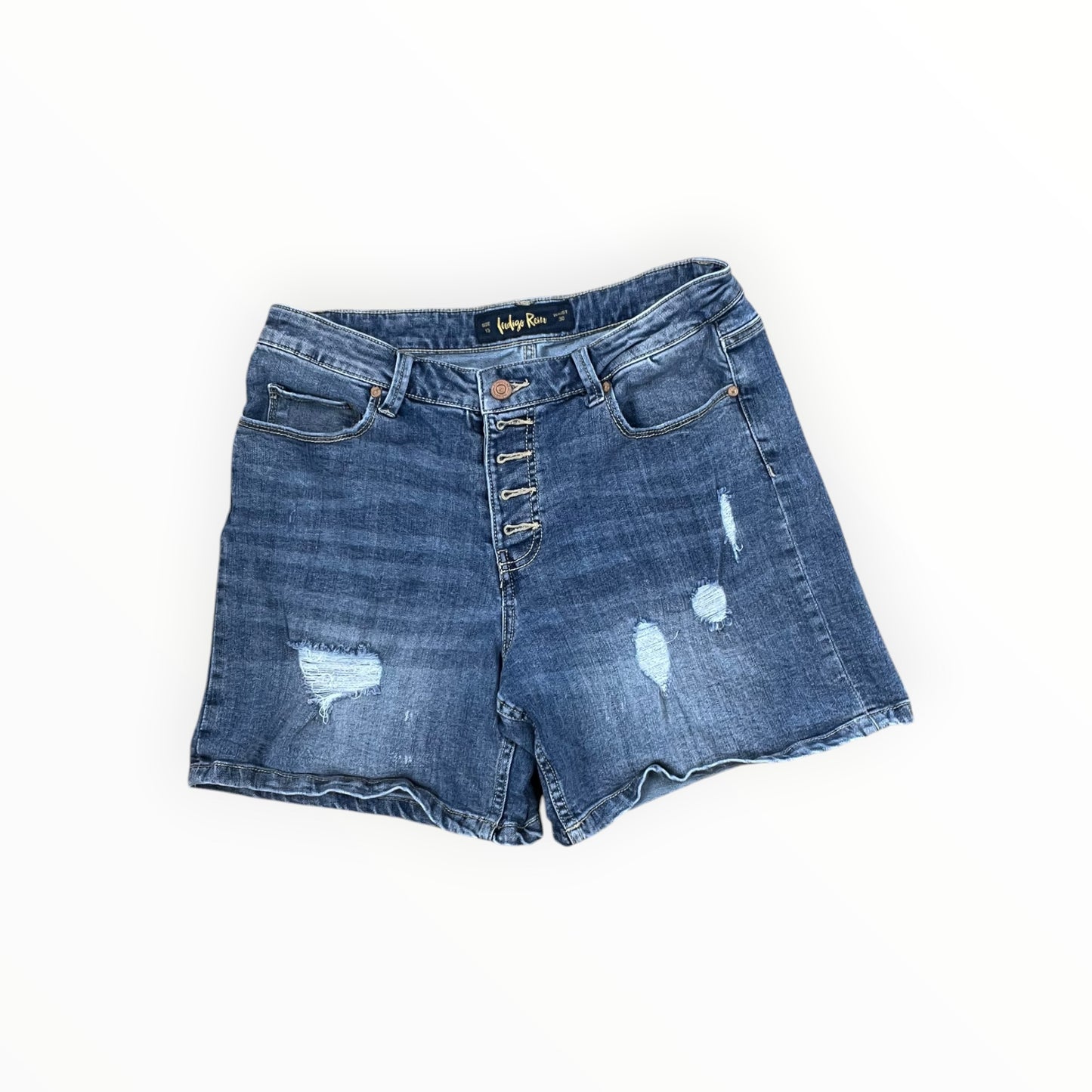 Shorts By Indigo Rein In Blue Denim, Size:10