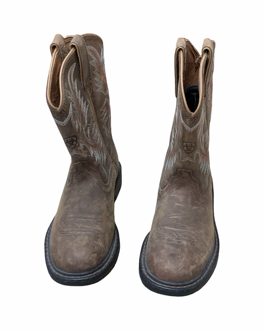 Boots Western By Ariat In Brown, Size:7.5
