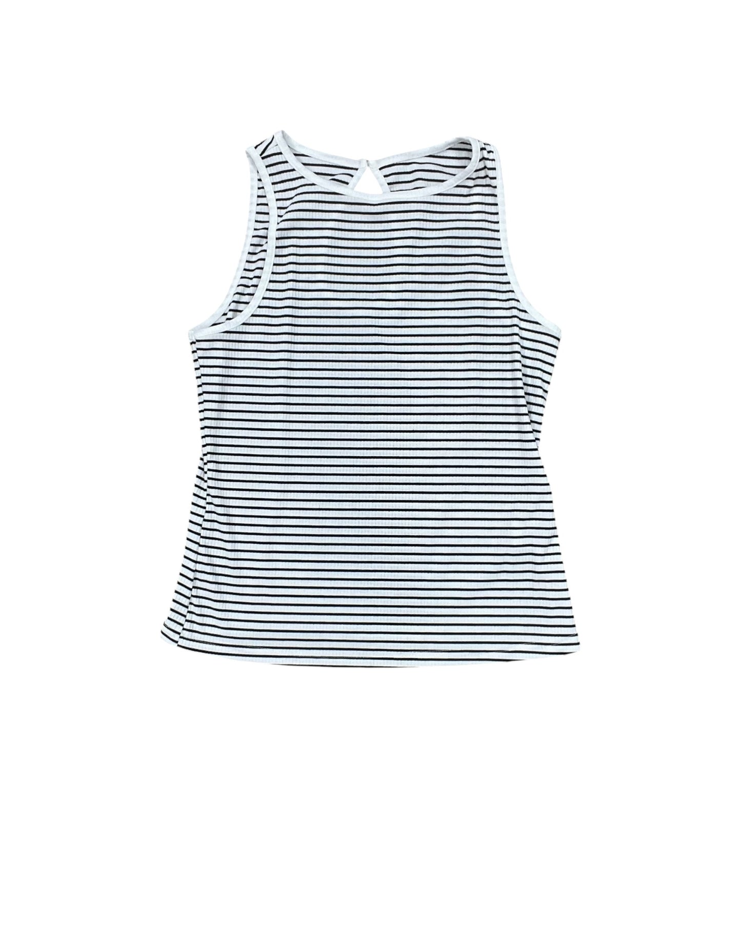 Tank Top By Clothes Mentor In Black & White, Size:L