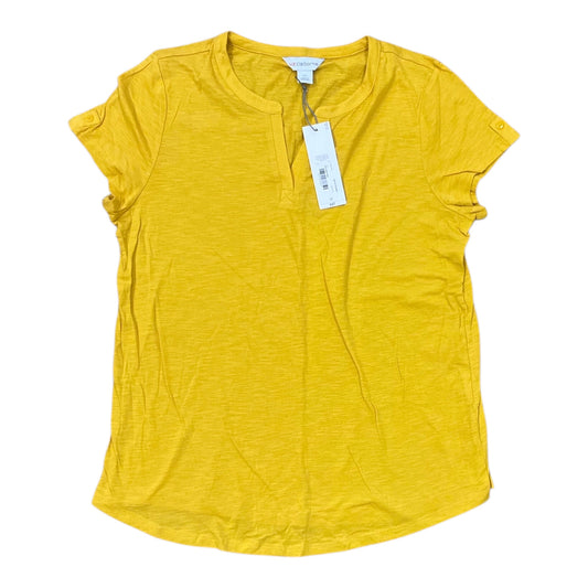 Top Ss By Liz Claiborne In Yellow, Size:L