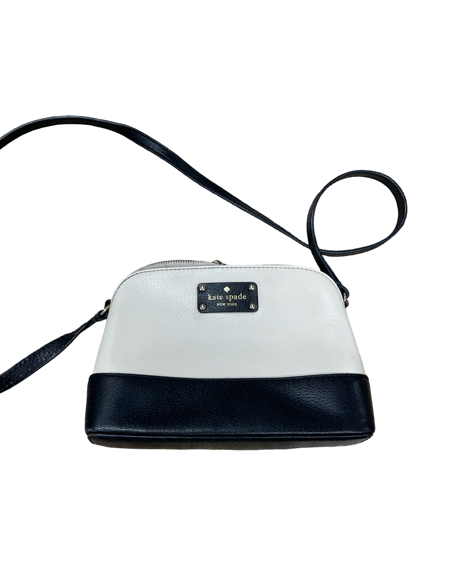 Crossbody Designer By Kate Spade In Black & Cream, Size:Small