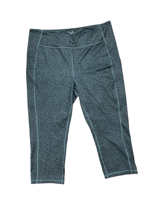 Athletic Leggings Capris By Tek Gear In Green, Size:1X