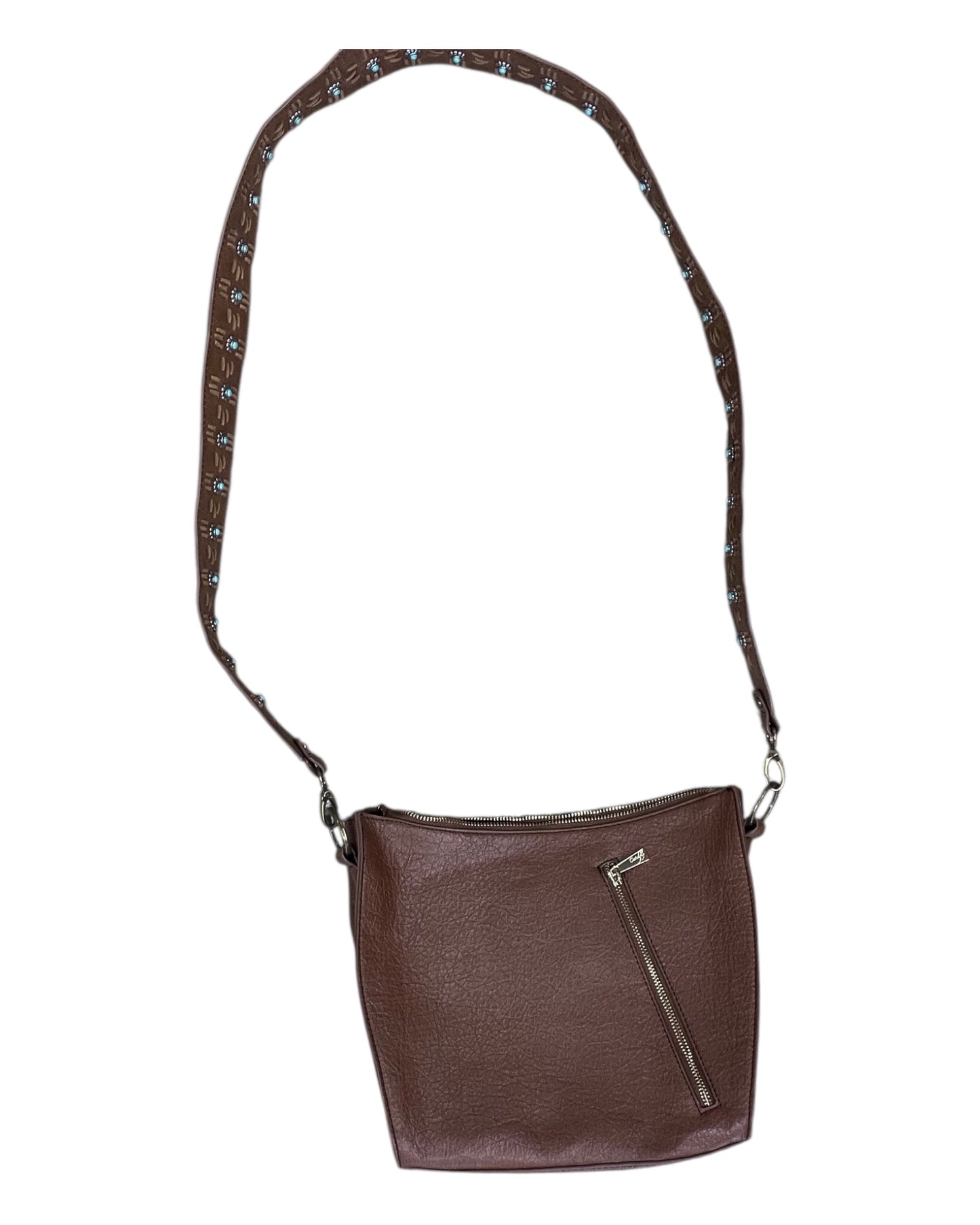 Crossbody By Clothes Mentor In Brown, Size:Medium