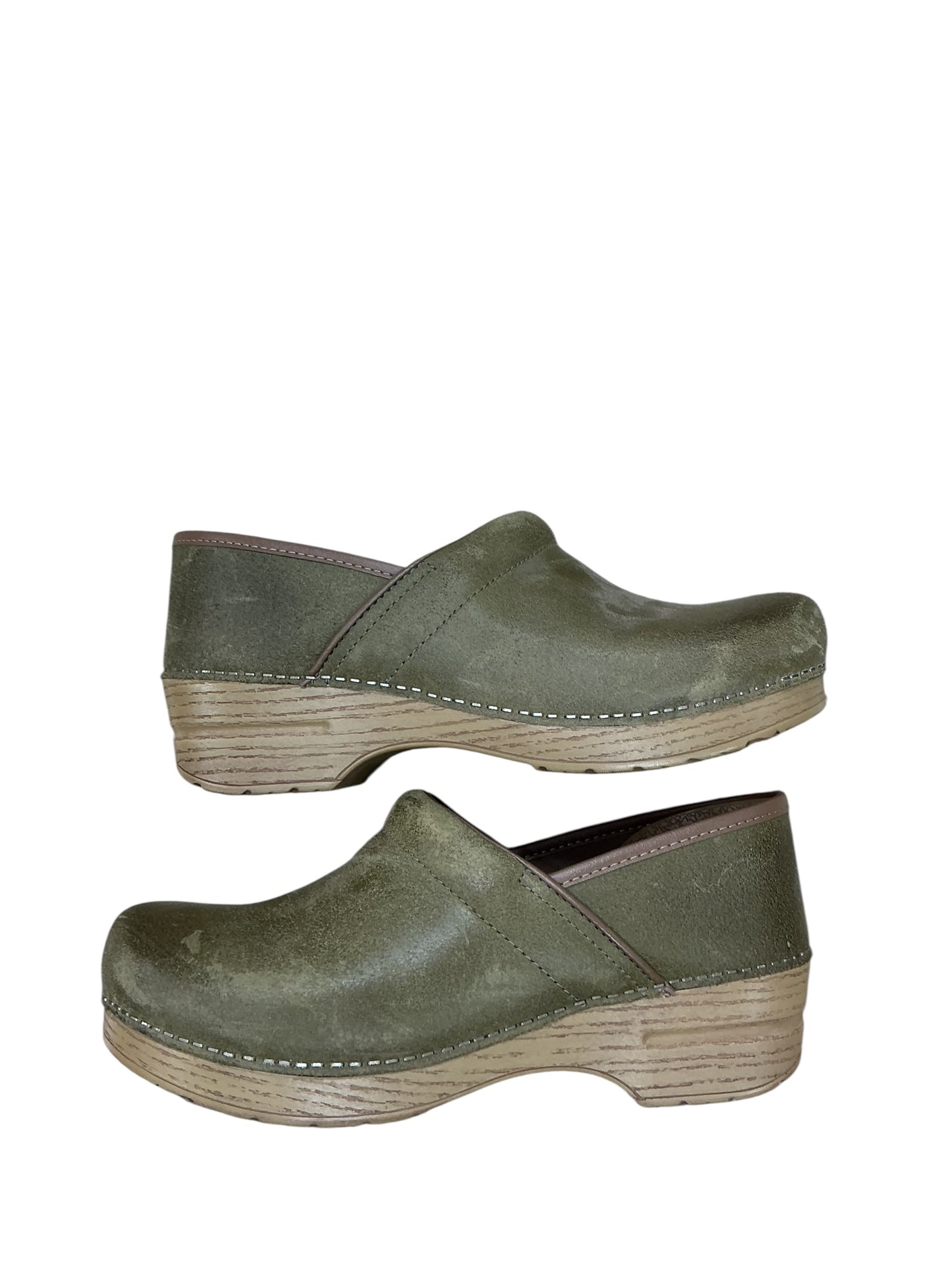 Shoes Heels Platform By Dansko In Green, Size:10.5