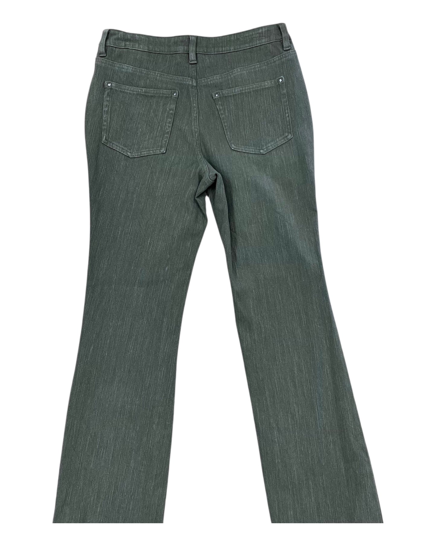 Jeans Straight By Belle By Kim Gravel In Green Denim, Size:8