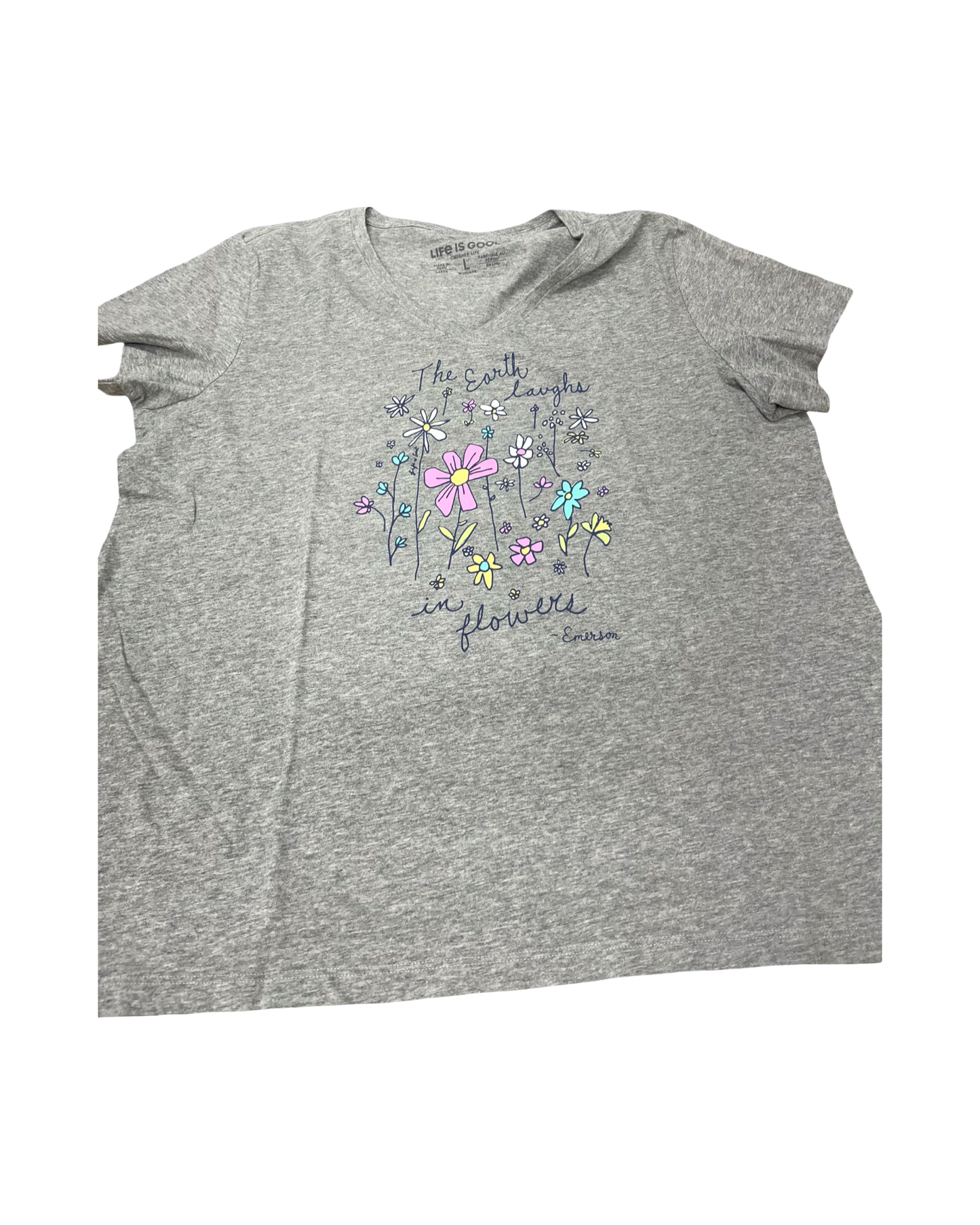 Top Ss By Life Is Good In Grey, Size:L