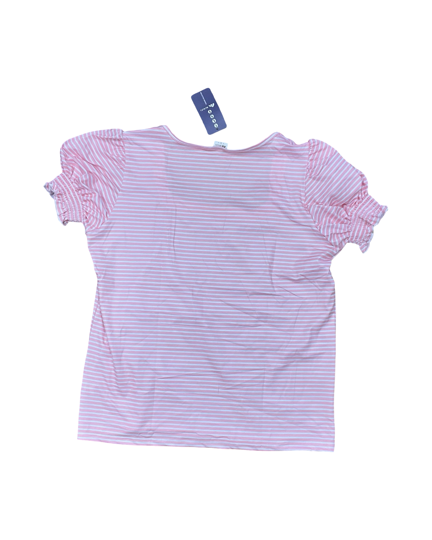 Top Ss By Clothes Mentor In Pink & White, Size:L