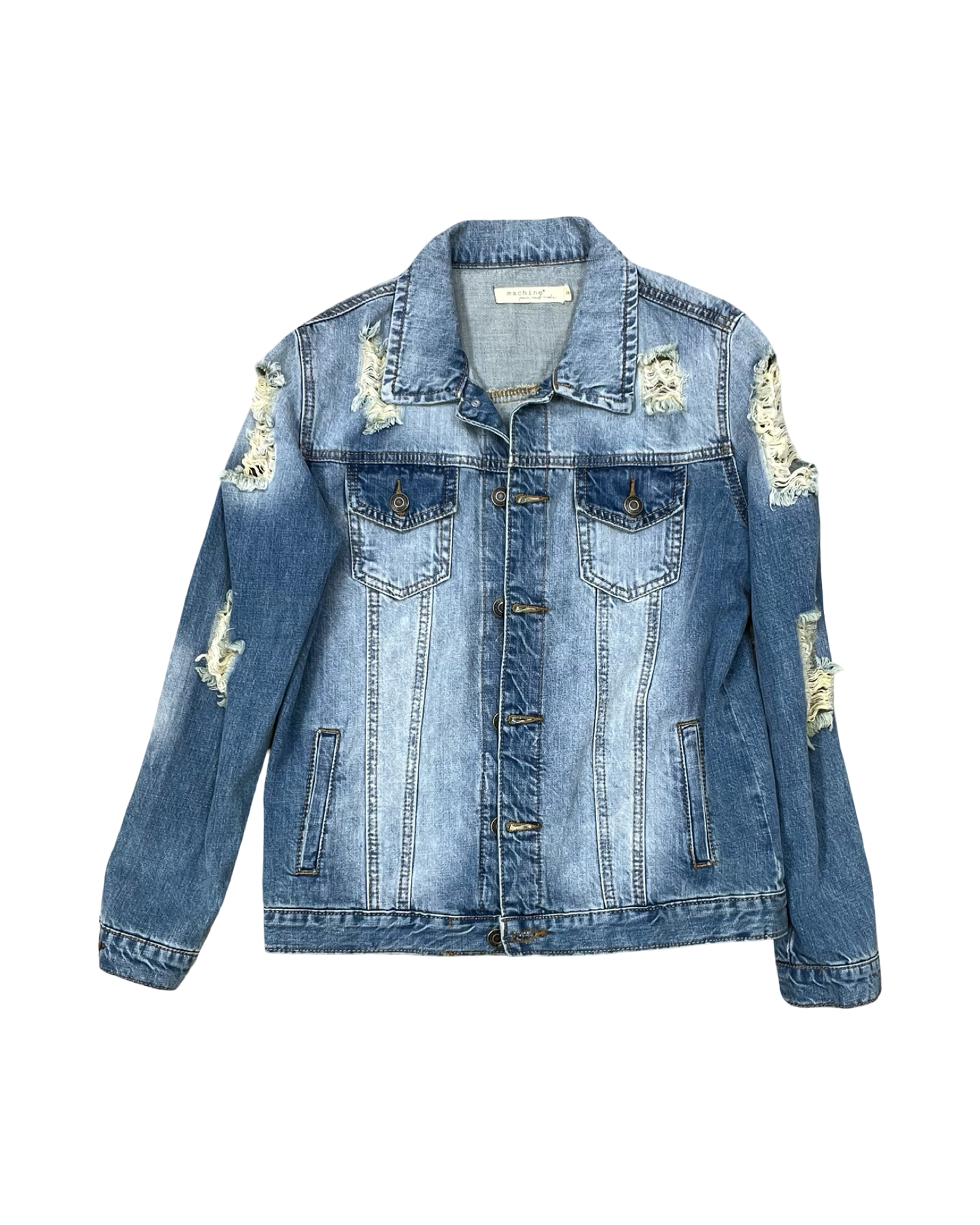 Jacket Denim By Clothes Mentor In Blue Denim, Size:M