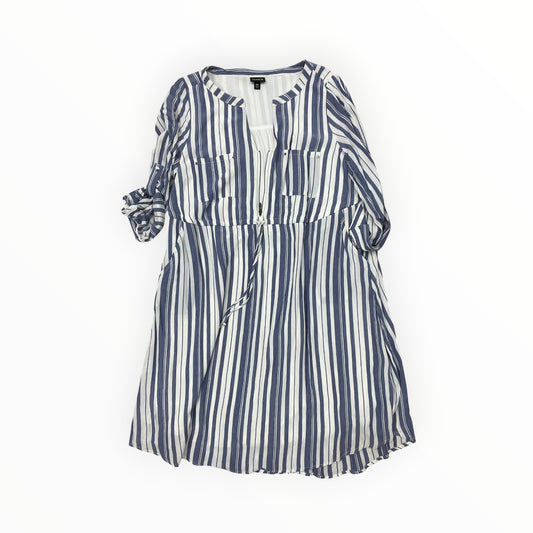 Dress Casual Midi By Torrid In Blue & White, Size:L