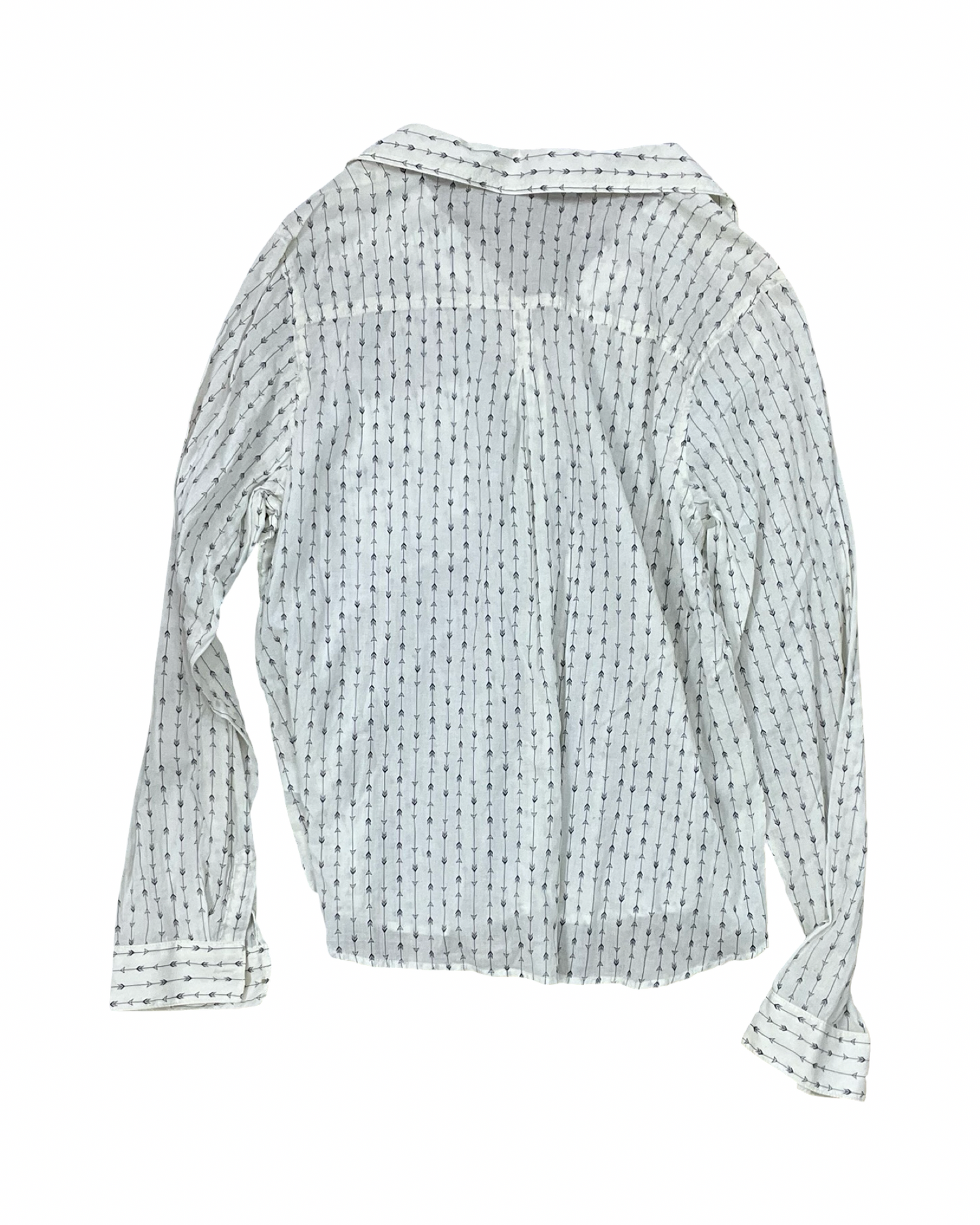 Blouse Ls By Maurices In Blue & Cream, Size:Xl