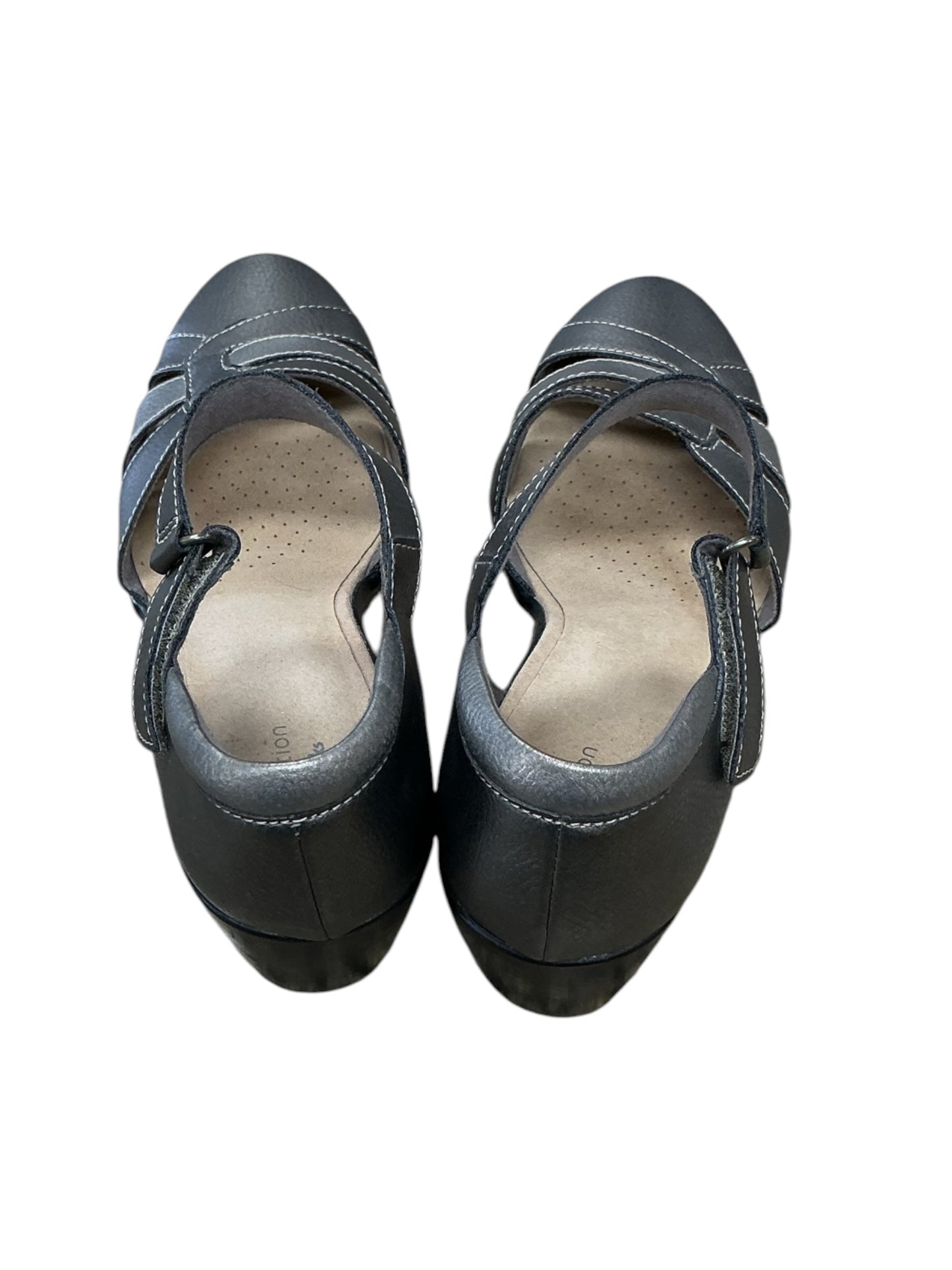 Sandals Heels Kitten By Clarks In Bronze, Size:11