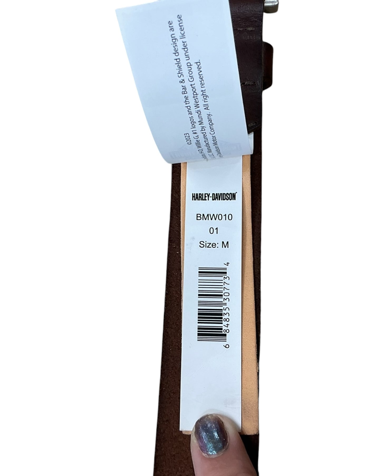 Belt Leather By Harley Davidson In Brown
