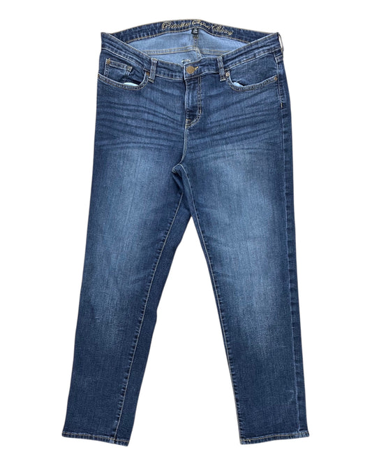 Jeans Skinny By Gap In Blue Denim, Size:16