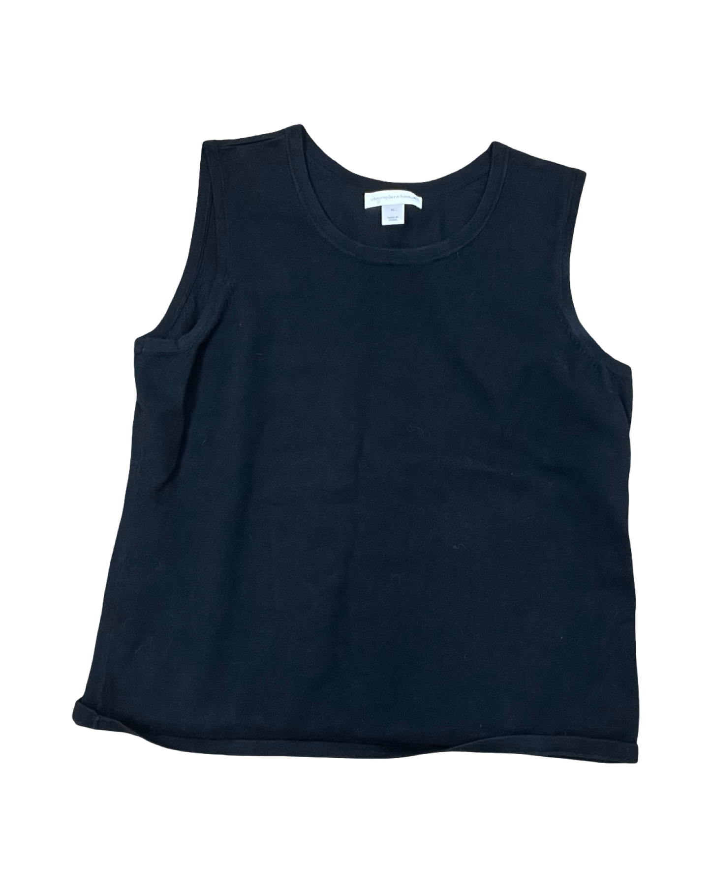 Top Sleeveless Basic By Christopher And Banks In Black, Size:Xl