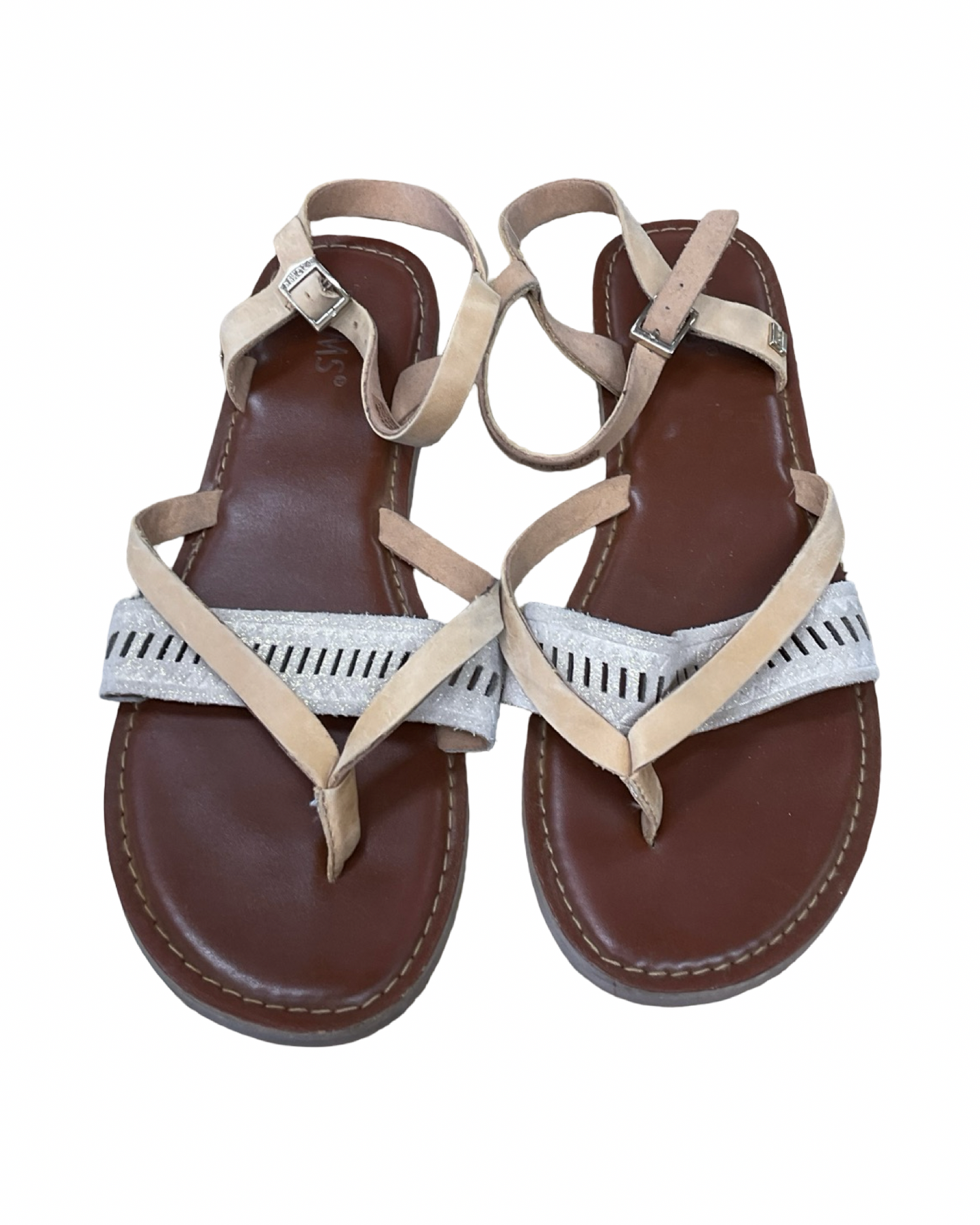 Sandals Flats By Toms In Tan, Size:8