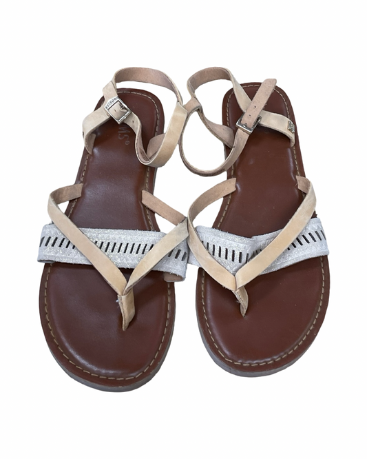 Sandals Flats By Toms In Tan, Size:8