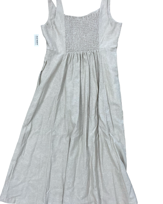 Dress Casual Midi By Old Navy In Cream, Size:L