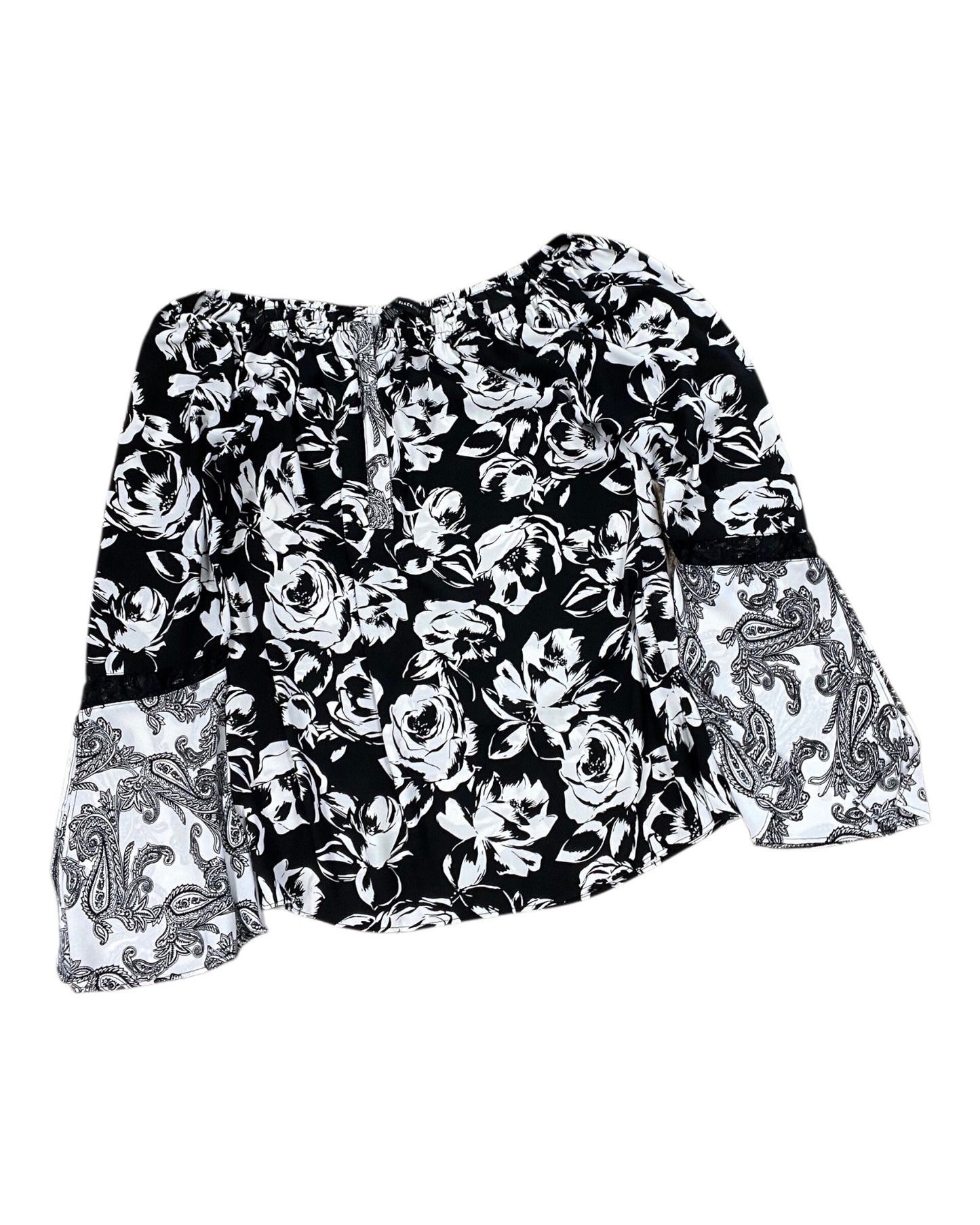 Top Ls By White House Black Market In Black & White, Size:Xs
