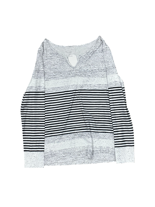 Top Ls By Clothes Mentor In Black & White, Size:M