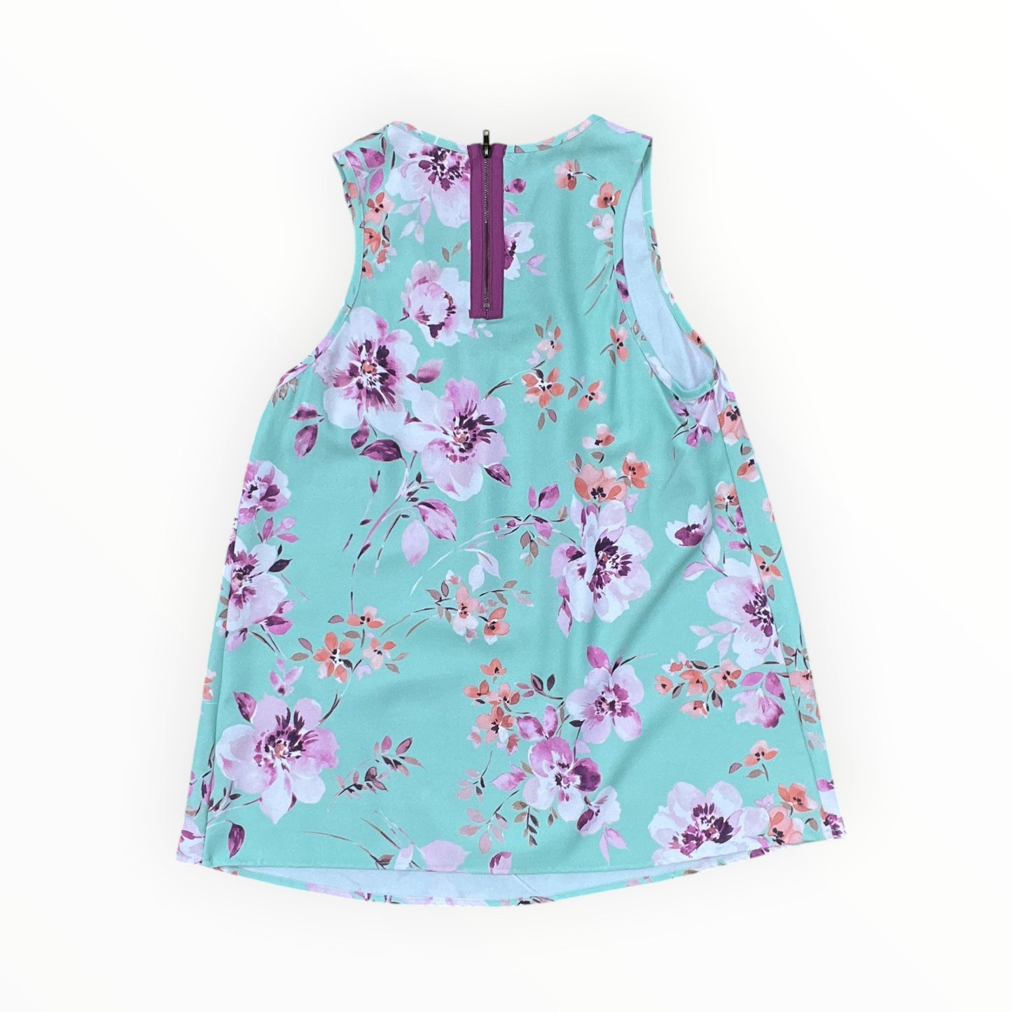 Top Sleeveless By Pulse In Green & Pink, Size:M