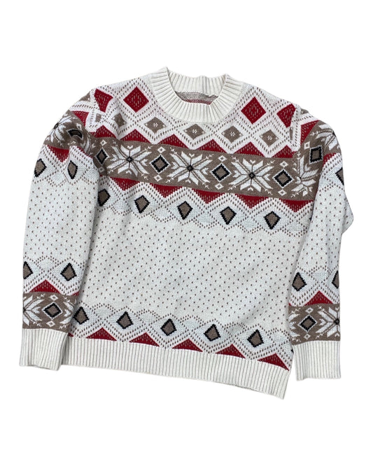 Sweater By Clothes Mentor In Cream & Tan, Size:Xl