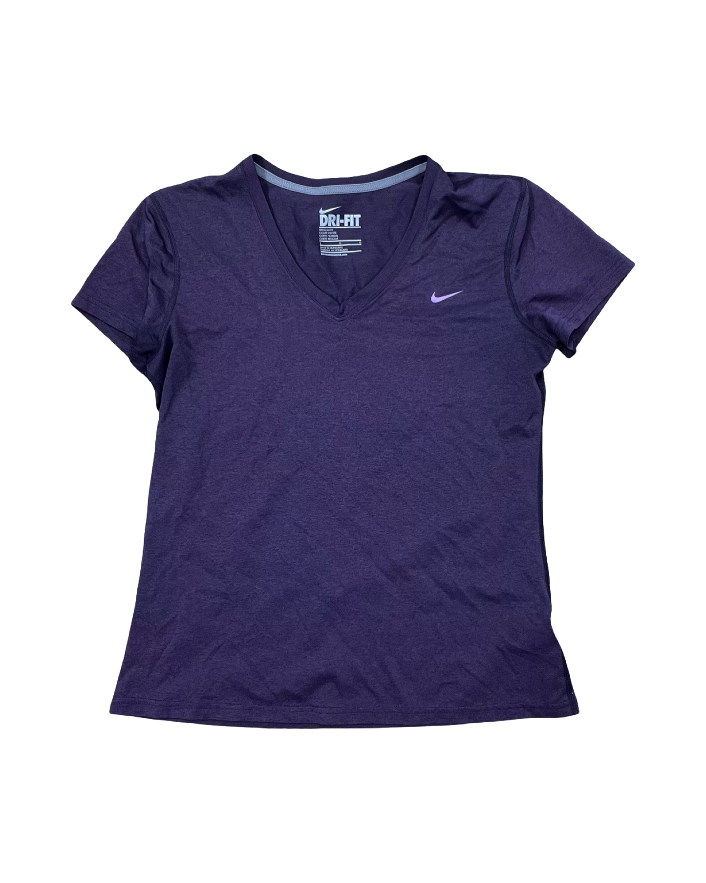 Athletic Top Ss By Nike In Purple, Size:L