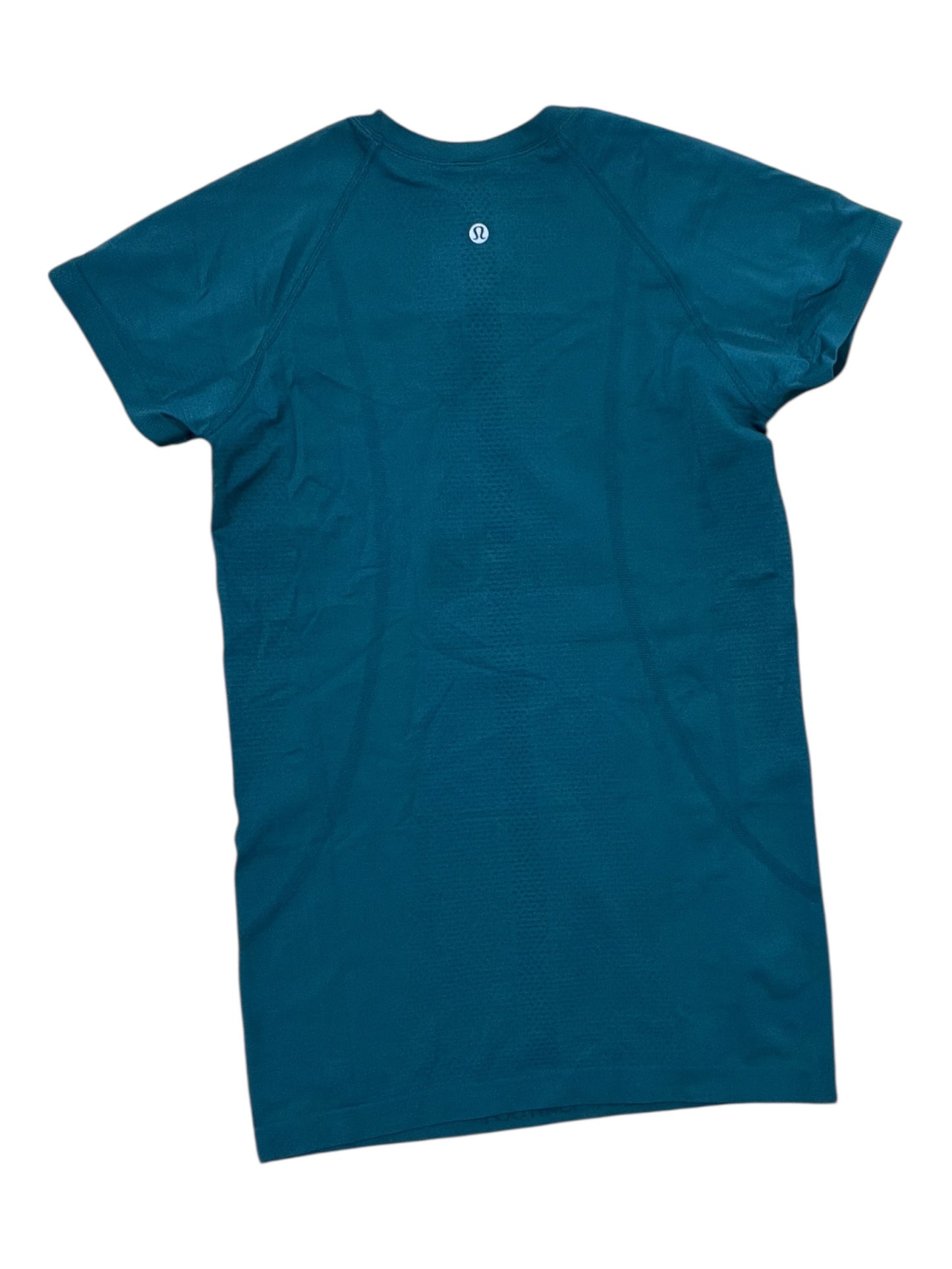 Athletic Top Ss By Lululemon In Green, Size:S