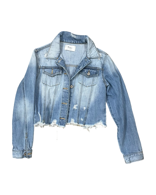 Jacket Denim By Kancan In Blue Denim, Size:S