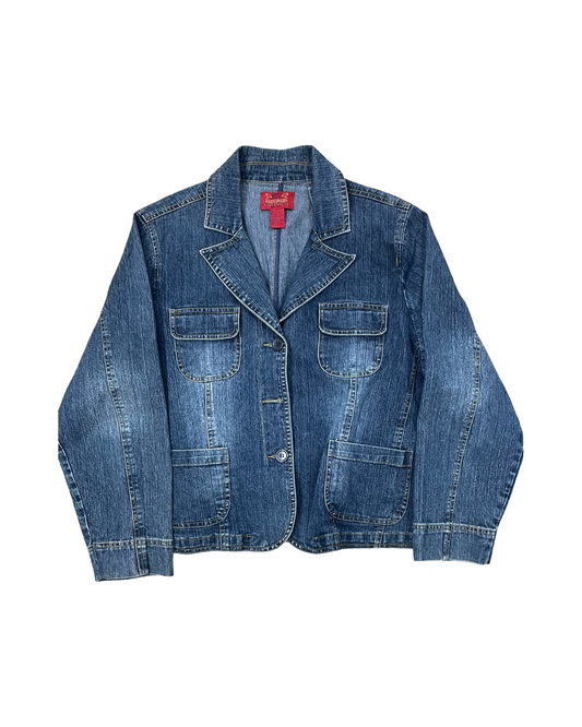 Jacket Denim By Paris Blues In Blue Denim, Size:2X