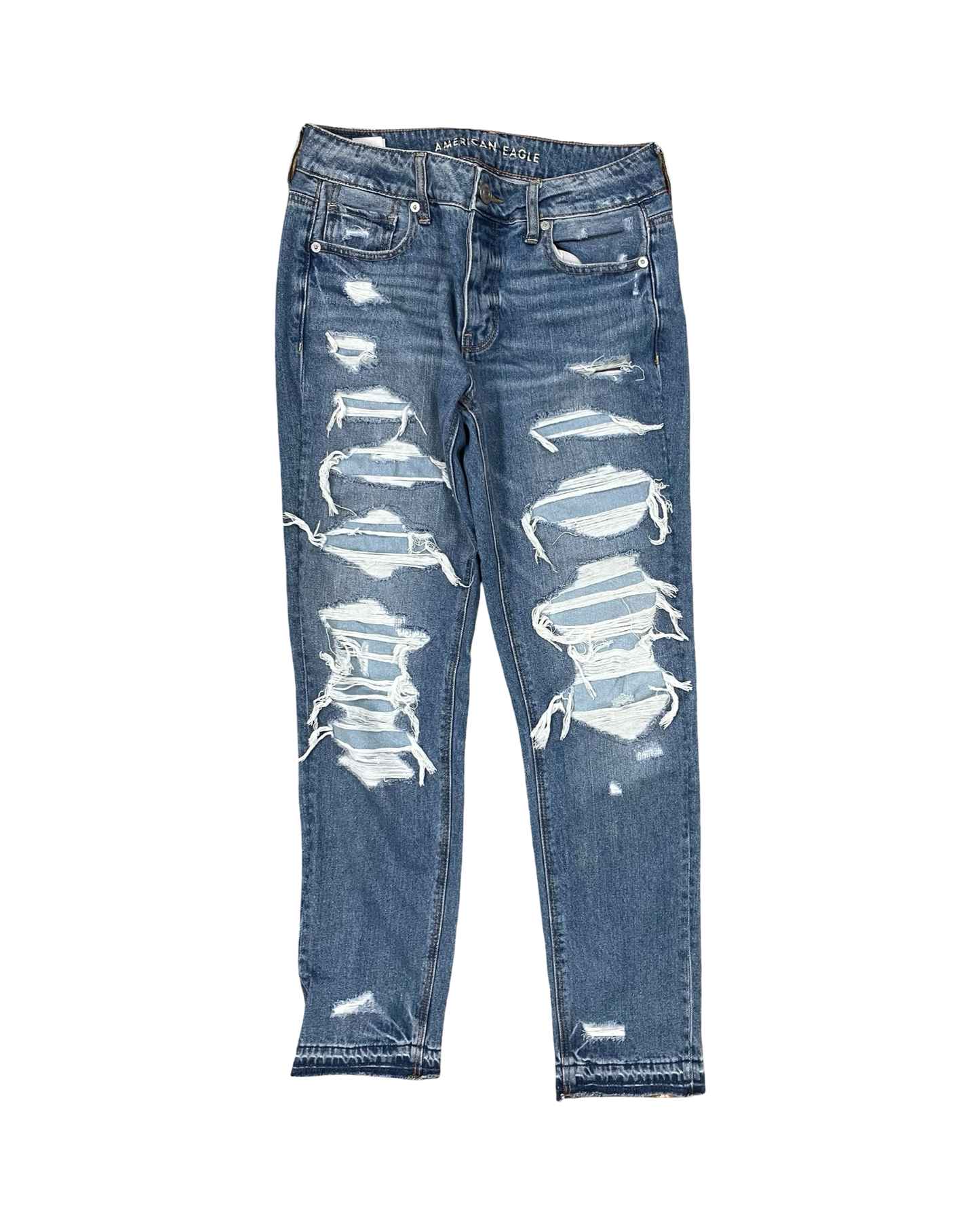 Jeans Skinny By American Eagle In Blue Denim, Size:4