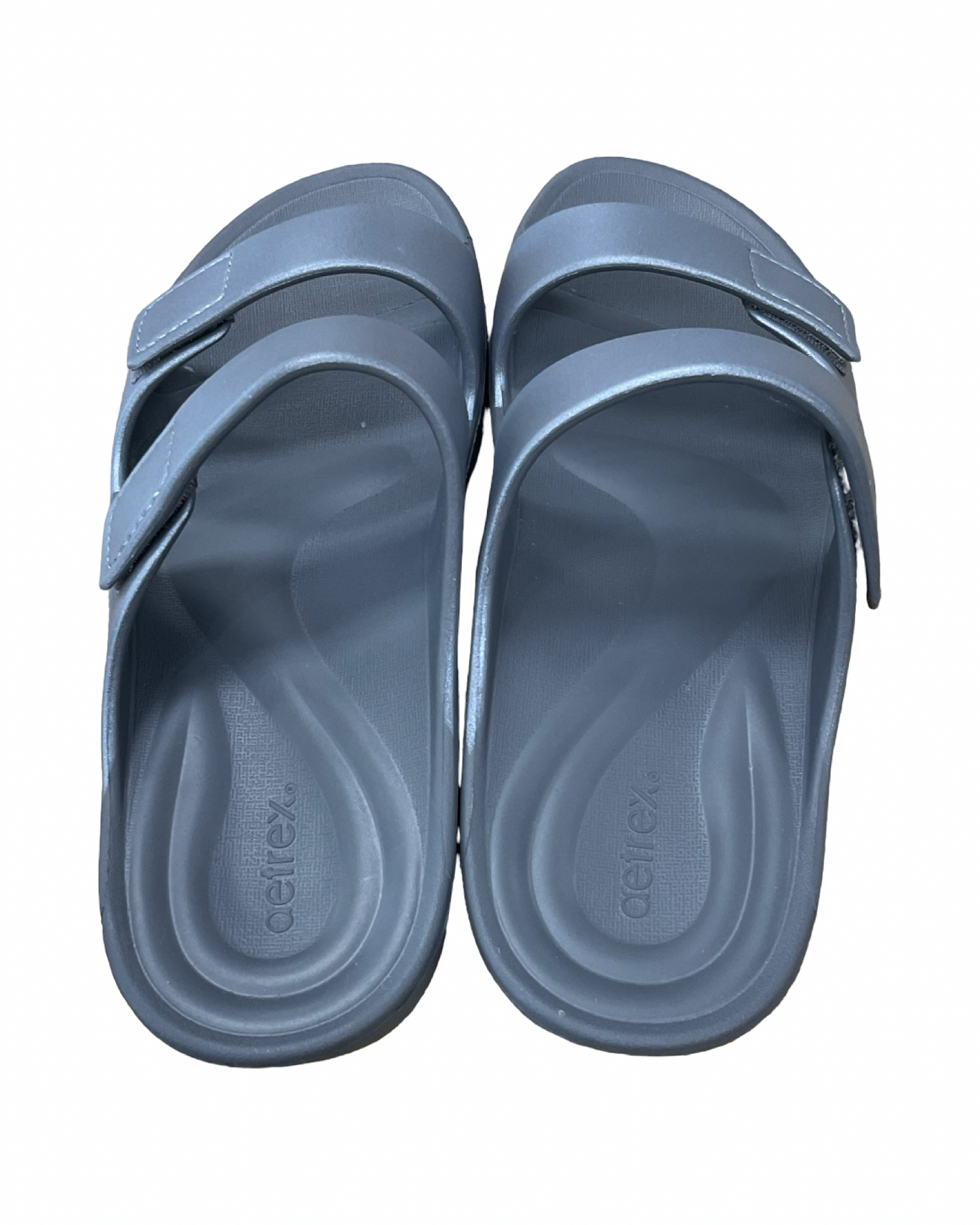 Sandals Flats By Aetrex In Grey, Size:10