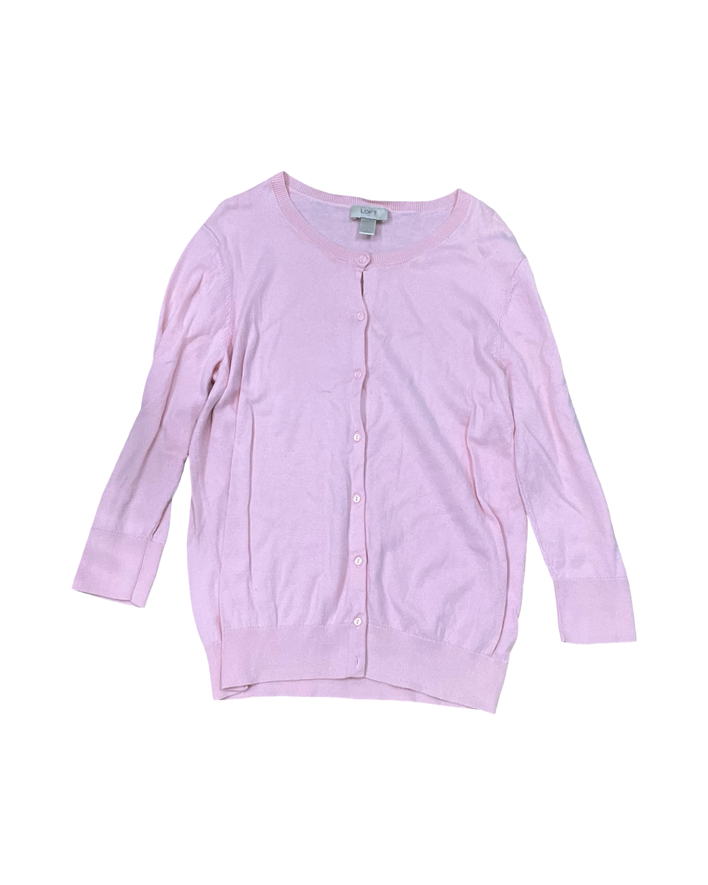 Cardigan By Loft In Pink, Size:L