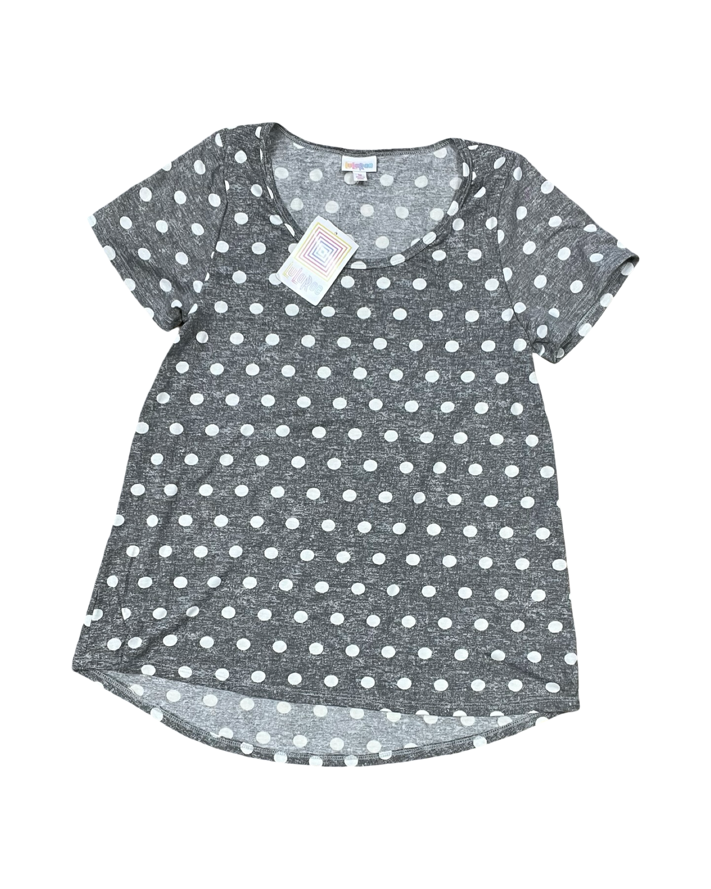 Top Ss By Lularoe In Grey & White, Size:M