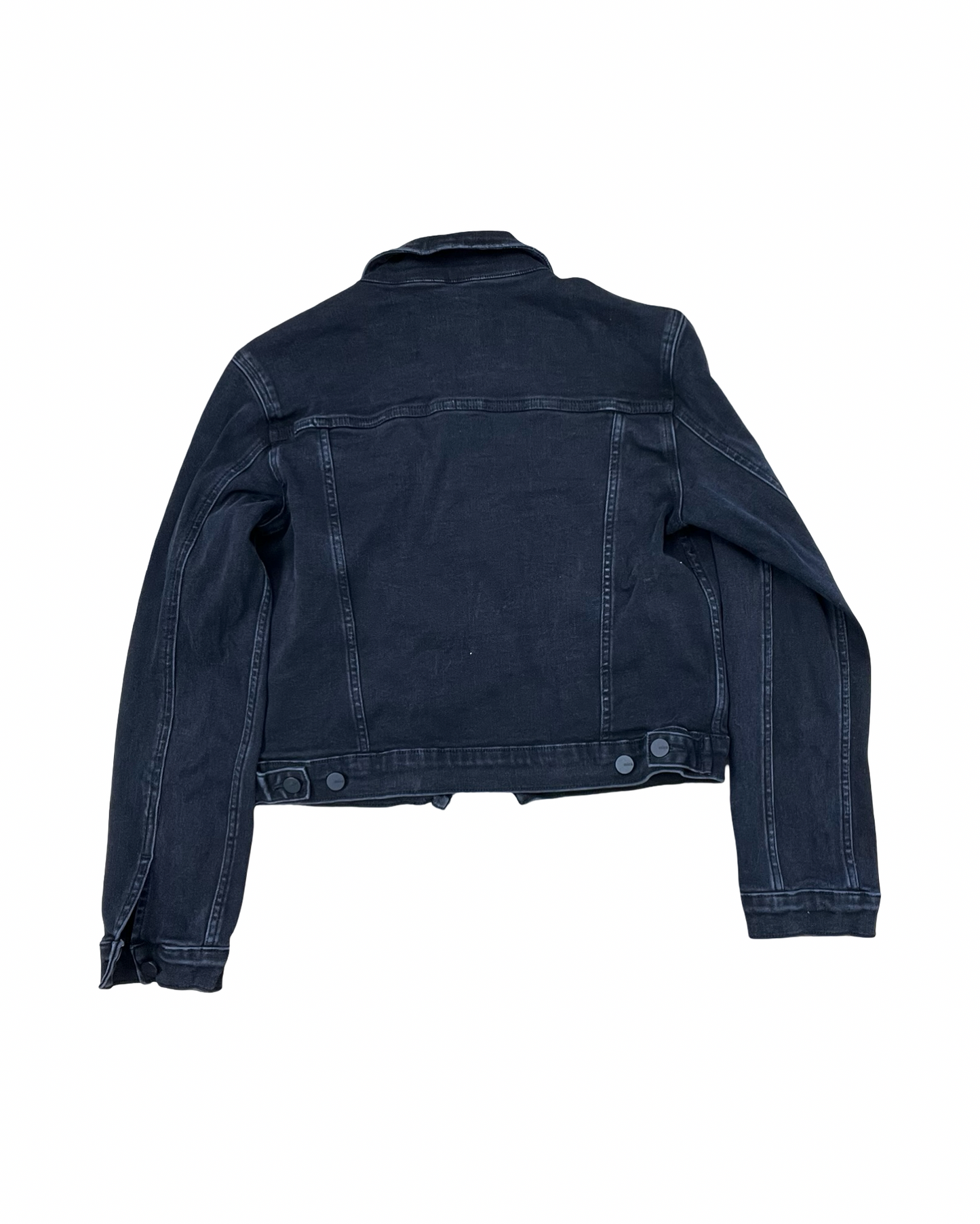 Jacket Denim By Clothes Mentor In Black Denim, Size:S