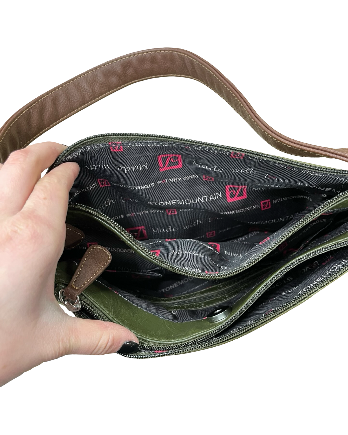 Handbag By Stone Mountain In Green, Size:Medium