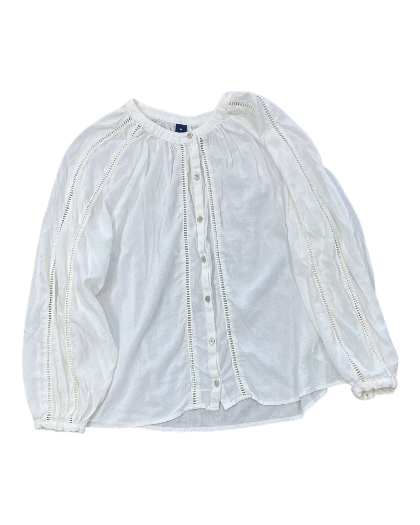 Blouse Ls By Old Navy In Cream, Size:Xs