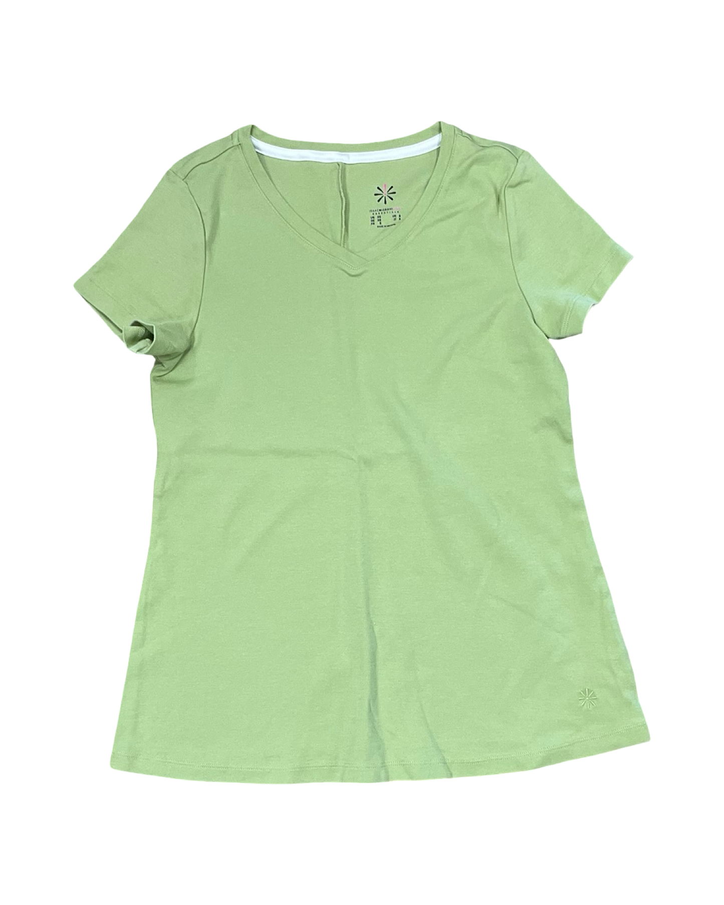 Top Ss Basic By Isaac Mizrahi In Green, Size:Xs