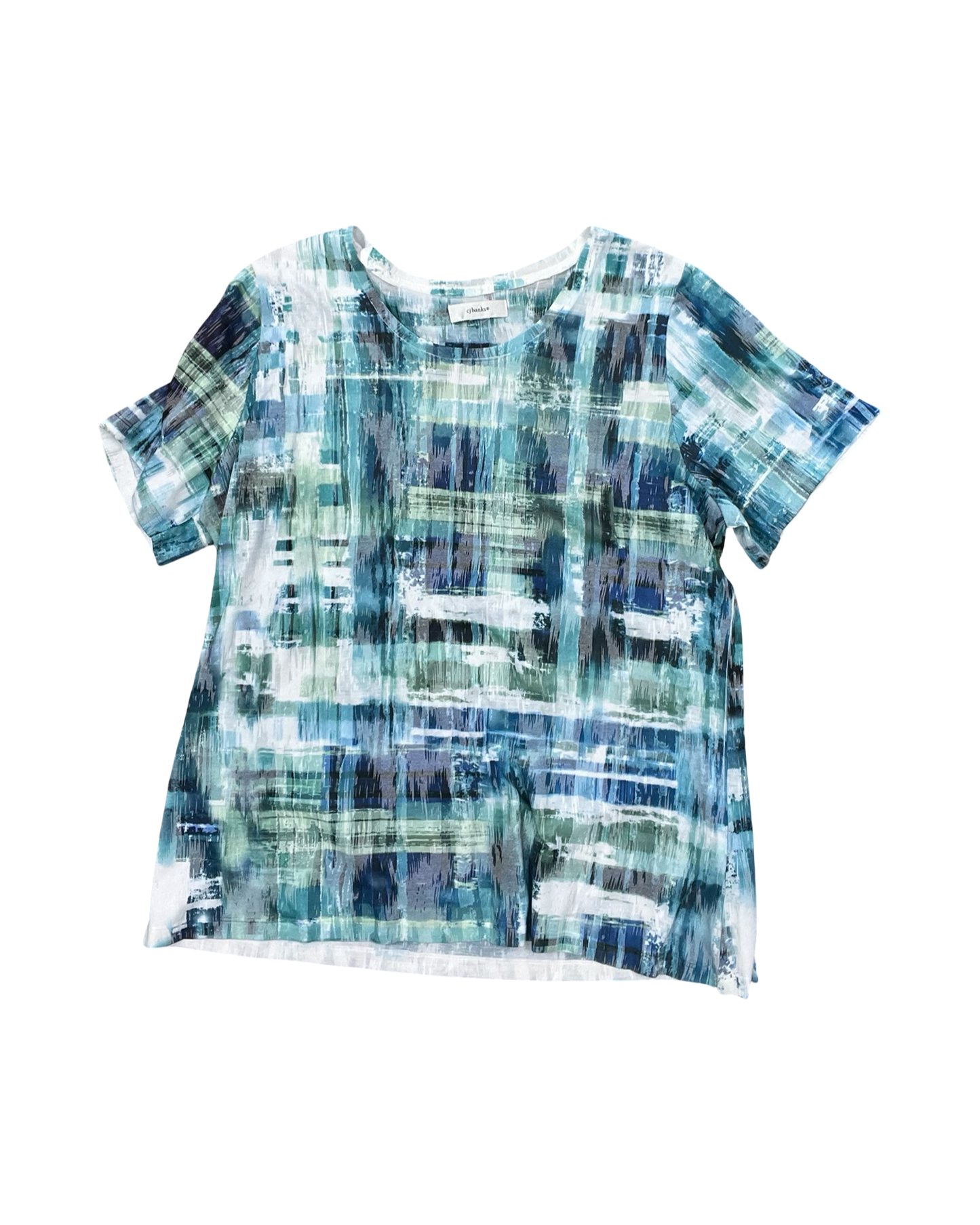 Top Sleeveless By Cj Banks In Blue & Green, Size:Xl