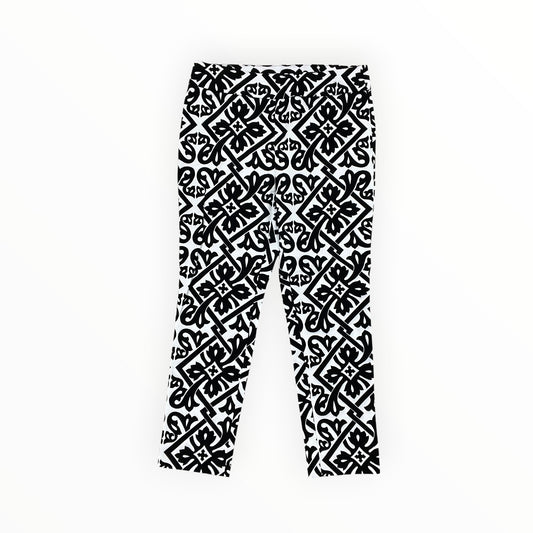 Pants Cropped By Chicos In Black & White, Size:M