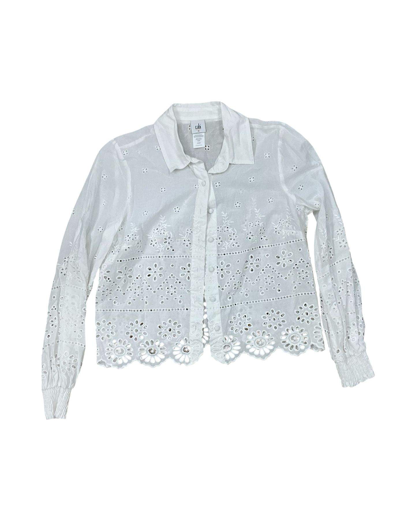 Blouse Ls By Cabi In White, Size:M