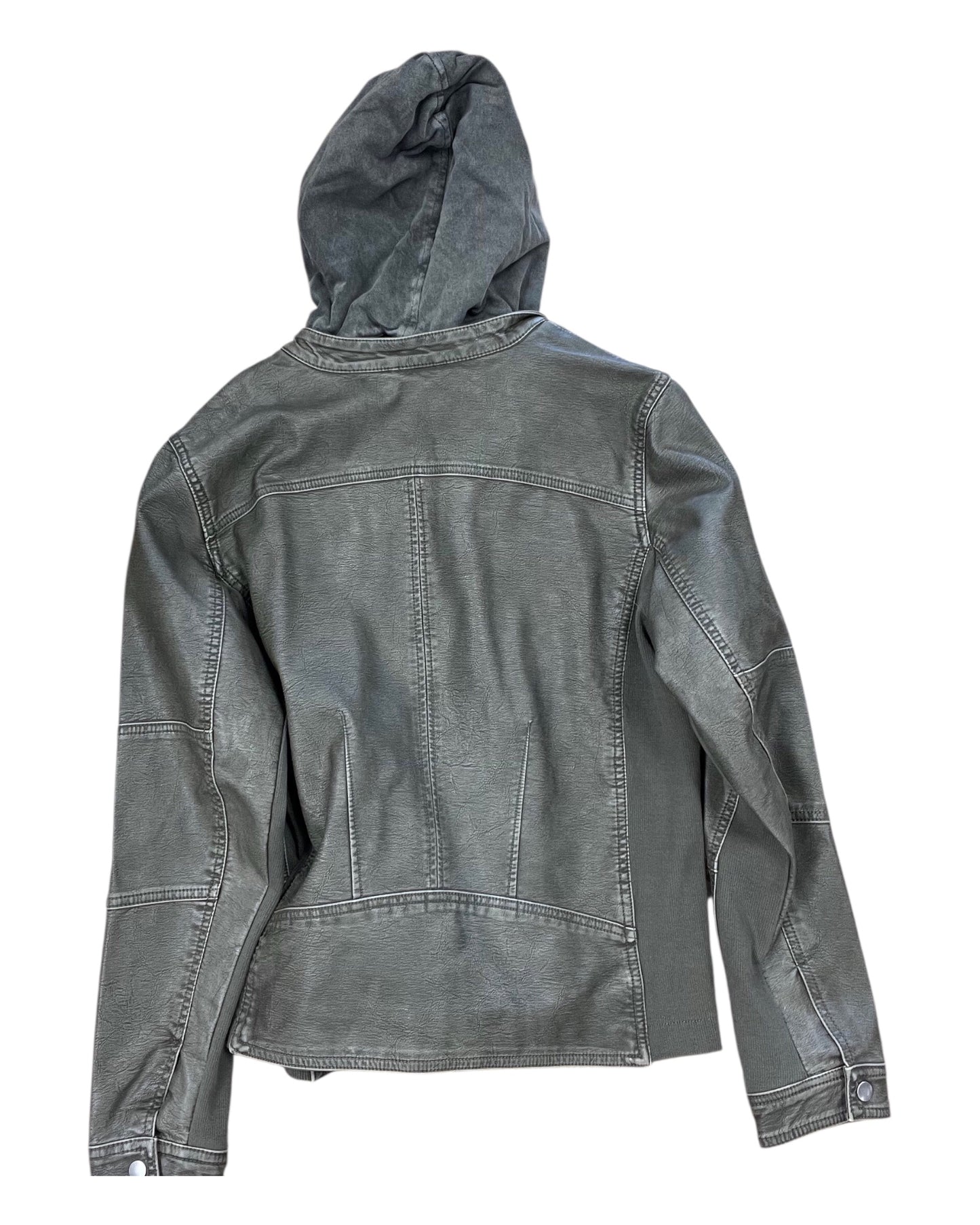 Jacket Moto By Maurices In Green, Size:Xl